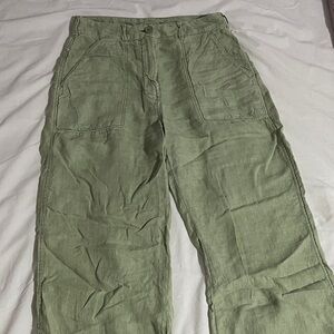 Zara Olive Wide Leg Pants
